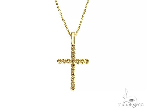 14K Gold  Diamond Cross Set, photo 3 of 6