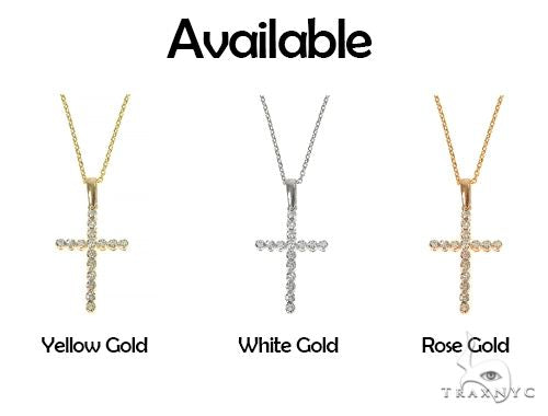 14K Gold  Diamond Cross Set 66287 - Image 6