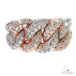 14K Gold 2 Tone Diamond Cuban Ring 66912 - Image 2