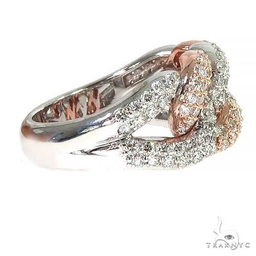 14K Gold 2 Tone Diamond Cuban Ring, photo 3 of 6