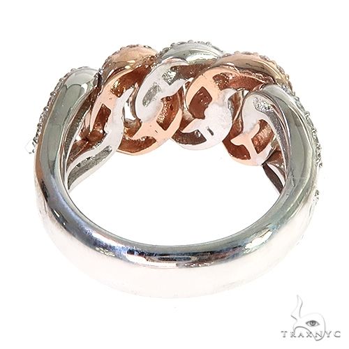 14K Gold 2 Tone Diamond Cuban Ring, photo 4 of 6