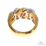 14K Gold 2 Tone Diamond Cuban Ring 66913 - Image 4