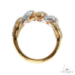 14K Gold 2 Tone Diamond Cuban Ring 66913 - Image 5