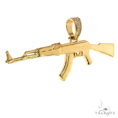 14K Gold AK-47 Pendant 68874 - Image 2