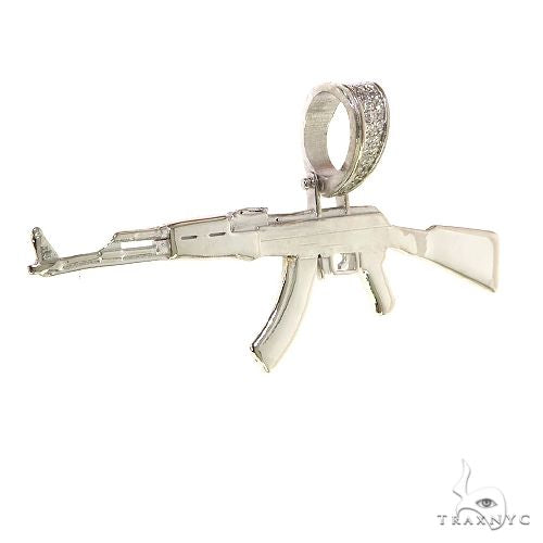 14K Gold AK-47 Pendant 68883 | TraxNYC