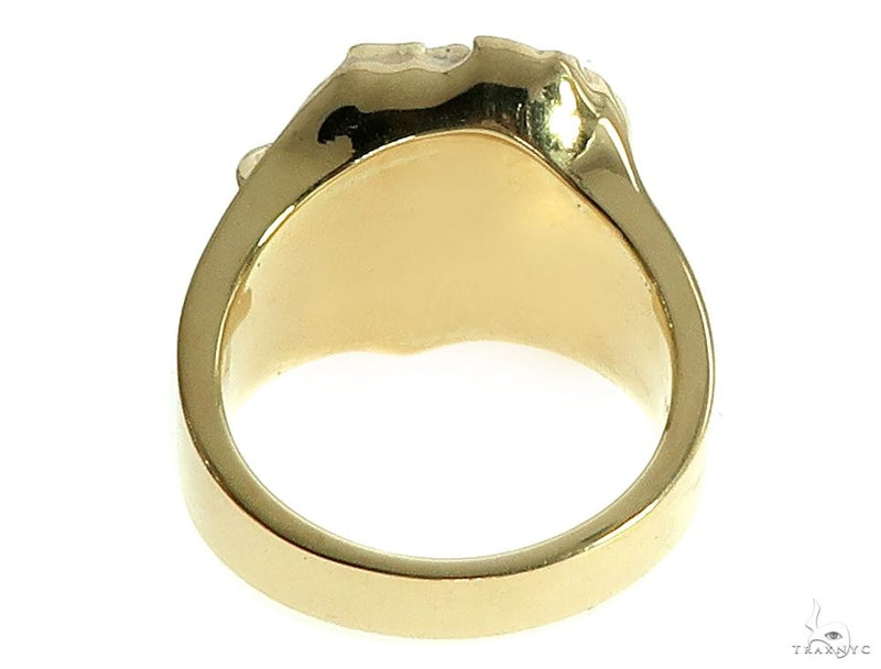 14K Gold African Lion Face Ring, photo 5 of 7