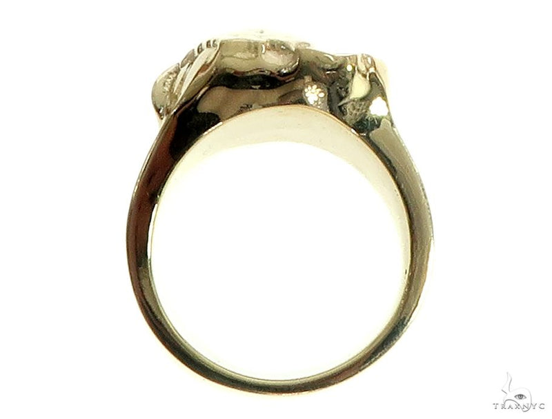 14K Gold African Lion Face Ring, photo 6 of 7