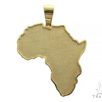 14K Gold African Pendant 66321 - Image 1