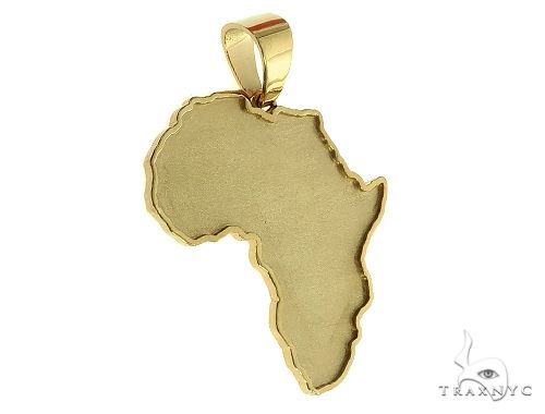 14K Gold African Pendant 66321 - Image 2