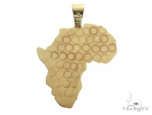 14K Gold African Pendant 66321 - Image 3