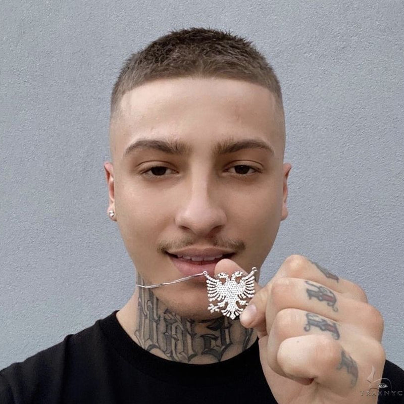 14K Gold Albanian Eagle Diamond Set 66798 - Image 7