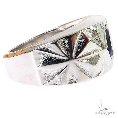 14K Gold Solitary Tuxedo Amethyst Ring, view 3