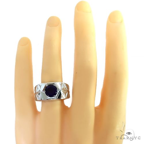 14K Gold Solitary Tuxedo Amethyst Ring, view 6