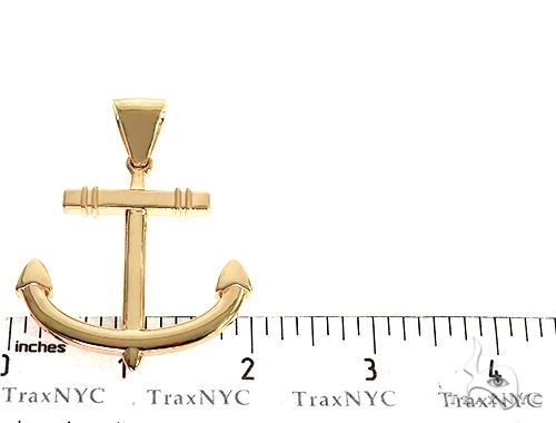 14K Gold Anchor Pendant, photo 4 of 6