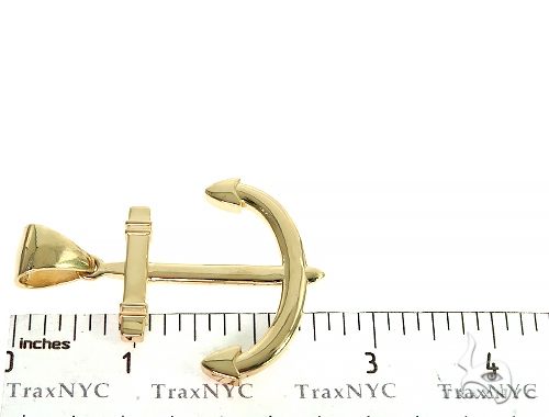 14K Gold Anchor Pendant 66256 - Image 5
