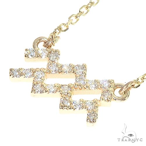 14K Gold Aquarius  Diamond Necklace 66712 - Image 4