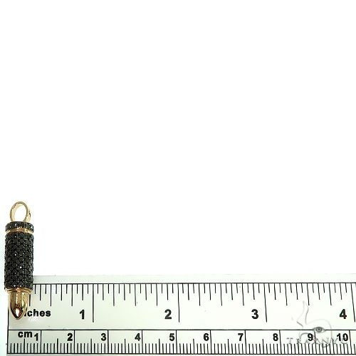 14K Gold Black Diamond Bullet Pendant, photo 4 of 5