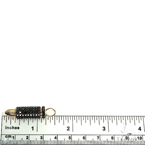 14K Gold Black Diamond Bullet Pendant, photo 5 of 5