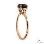 14K Gold Black Diamond Solitaire Engagement Ring 66431 - Image 3