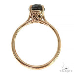 14K Gold Black Diamond Solitaire Engagement Ring 66431 - Image 4