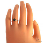 14K Gold Black Diamond Solitaire Engagement Ring 66431 - Image 5
