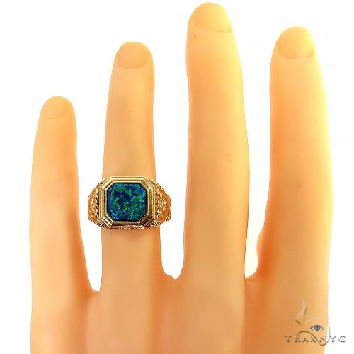14K Gold Legacy Estate Blue Opal Ring, photo 6 of 6