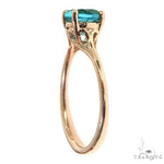 14K Gold Blue Topaz Solitarie Engagement Ring 66433 - Image 3