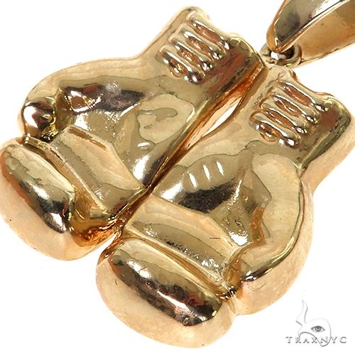 14K Gold Boxing Gloves Pendant 67593 - Image 3
