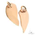 14K Gold Broken Heart Pendant 66681 - Image 2