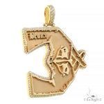 14K Gold Bronx Diamond Pendant 67395 - Image 2