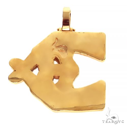 14K Gold Bronx Diamond Pendant 67395 - Image 4