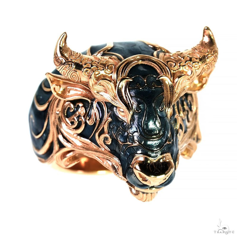 10K Gold Bull Taurus Ring, photo 2 of 7