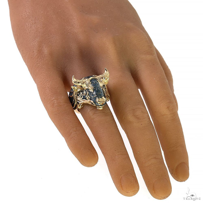 10K Gold Bull Taurus Ring, photo 6 of 7