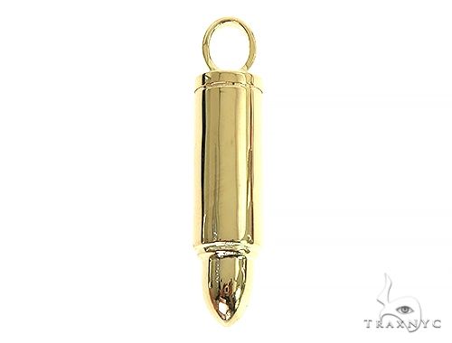 14K Gold Bullet Pendant 66354 - Image 3