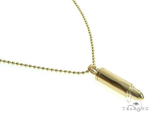 14K Gold Bullet Pendant Set 66353 - Image 2