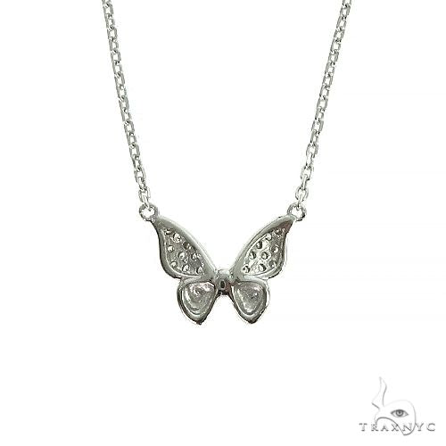 14K Gold Diamond Butterfly Necklace, photo 4 of 7