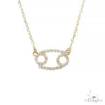 14K Gold Cancer Diamond Necklace 66717 - Image 1