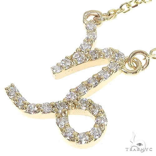 14K Gold Capricorn Diamond Necklace 66711 - Image 4