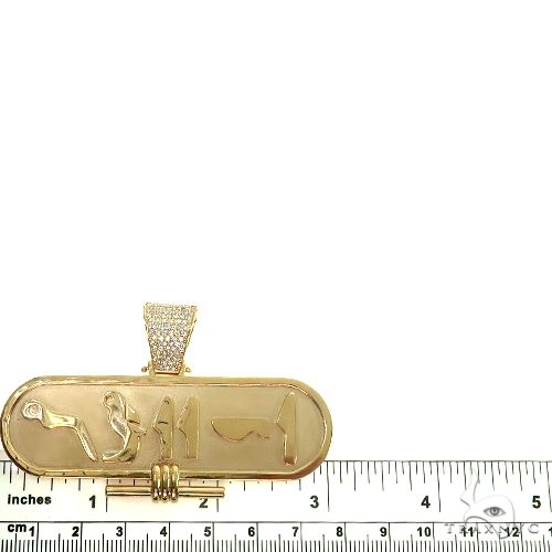 14K Gold Cartouche Hieroglyphics Pendant 66456 - Image 5