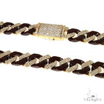 14K Gold Ceramic Diamond Miami Cuban n 68176 - Image 3