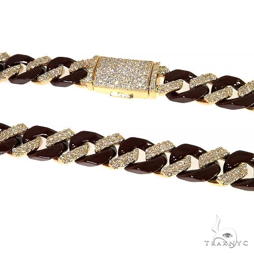 14K Gold Ceramic Diamond Miami Cuban n 68176 - Image 3