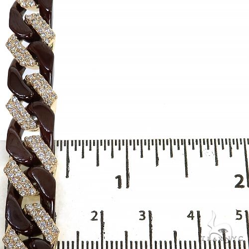 14K Gold Ceramic Diamond Miami Cuban n 68176 - Image 6