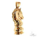 14K Gold Chess Knight Pendant 67547 - Image 2