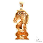 14K Gold Chess Knight Pendant 67547 - Image 4