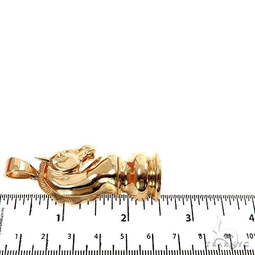 14K Gold Chess Knight Pendant 67547 - Image 5