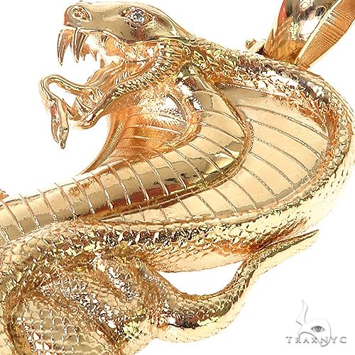14K Gold Cobra Pendant 67270 - Image 3