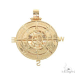 14K Gold Compass Diamond Pendant 66666 - Image 3