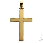 14K Gold Solid Cross Pendant 66193 - Image 1