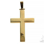 14K Gold Solid Cross Pendant 66193 - Image 3