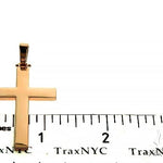 14K Gold Solid Cross Pendant 66193 - Image 6